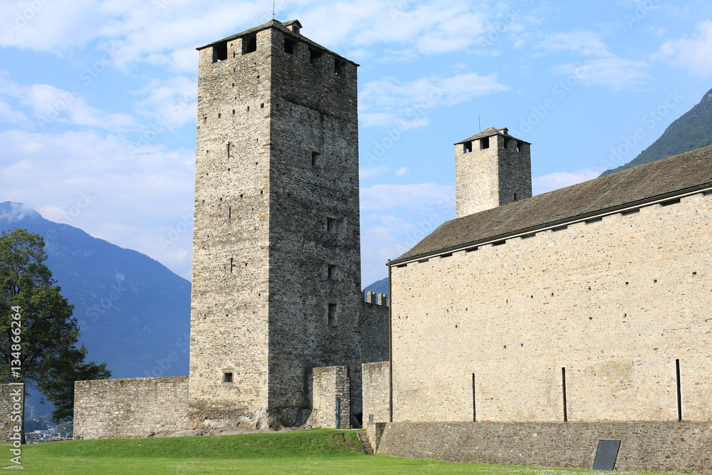 Historic Castle Bellinzona in Switzerland
