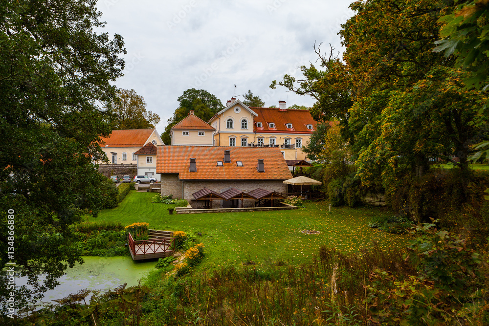 Obraz premium View of Vihula Manor in the north of Estonia. 18th century. Tourist destination.