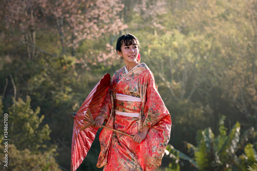 Beautiful women in kimono