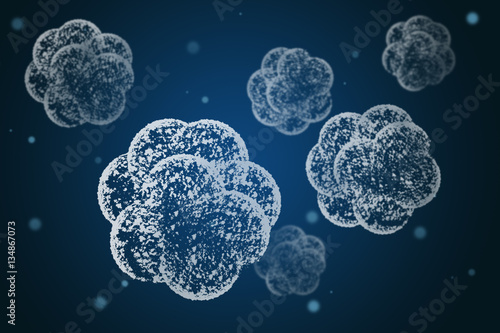Stammzellen als Symbolbild für Biotechnologie, Gentechnik oder Genetik photo