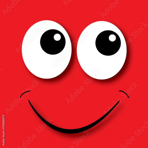 face red background Stock-illustration | Stock