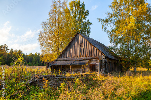 Old wooden house in small estonian village. Abandoned but still nice.