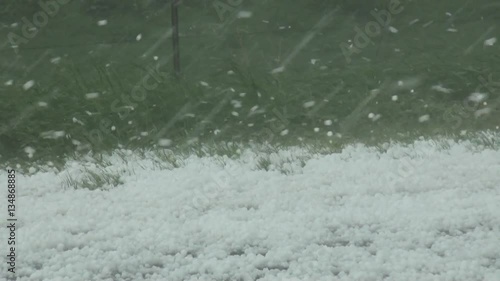 Large Amounts of Small Hail Piling Up