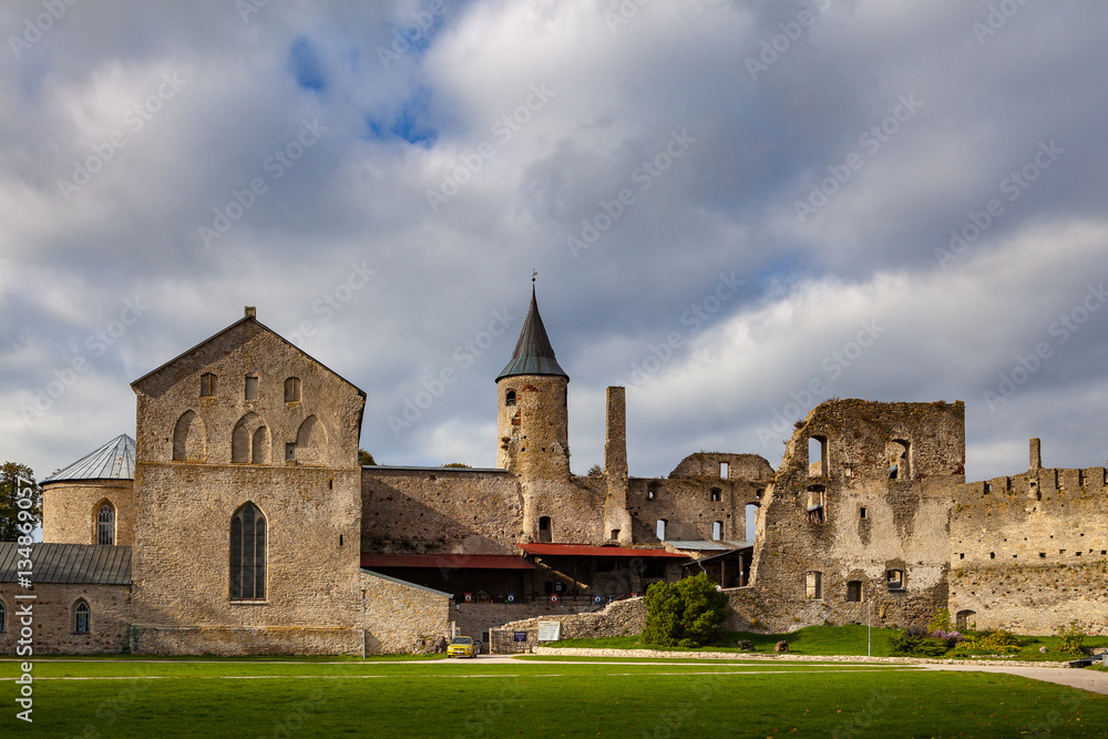 Ruins of the medieval episcopal castle of Haapsalu, Estonia