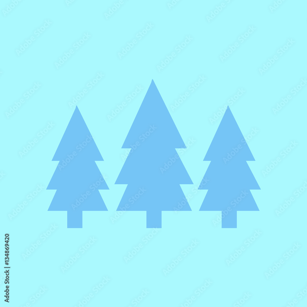 Fototapeta premium Fir Trees flat icon