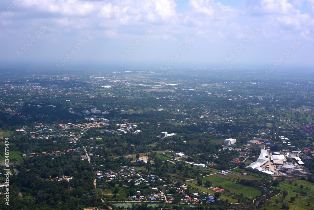 Fototapeta premium Window seat on airplane overlooking