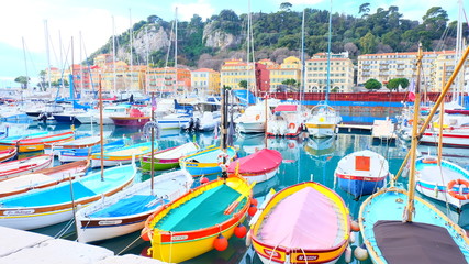 Fotobehang Nice Haven van Nice in Frankrijk  © Margarita