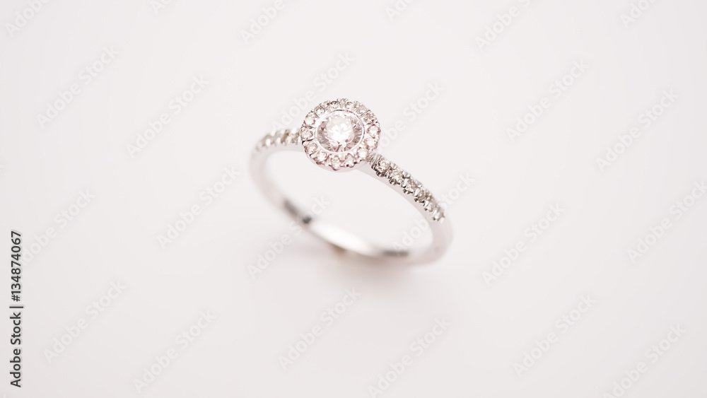 Diamond Engagement Ring Macro Lens Shot Diamond Engagement Ring Macro Lens Shot