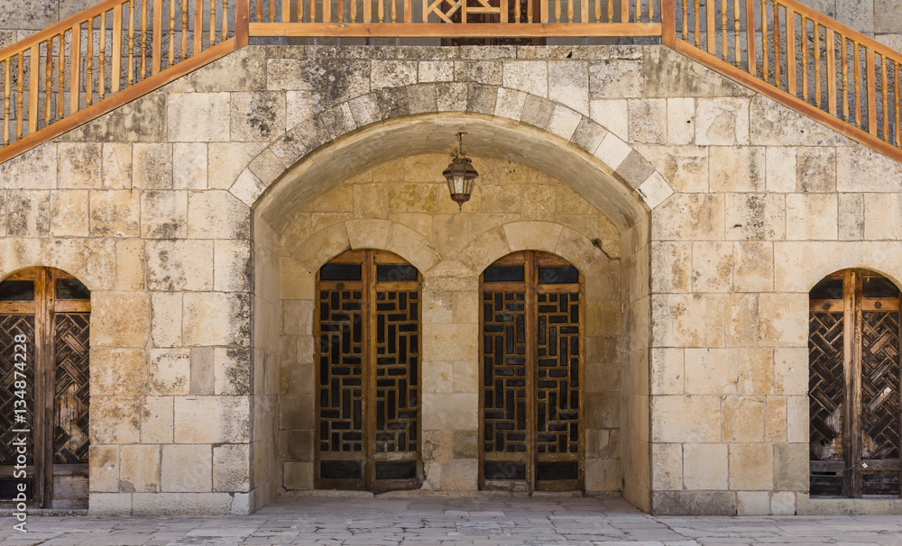 Wooden Doors Lebanese Palace Architectural Detail