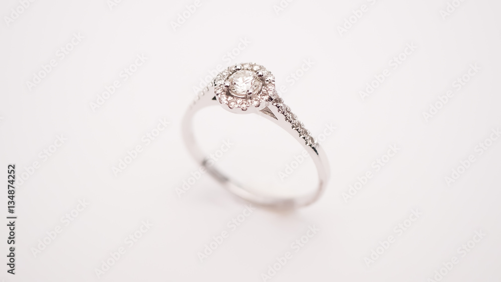 Diamond Engagement Ring Macro Lens Shot Diamond Engagement Ring Macro Lens Shot