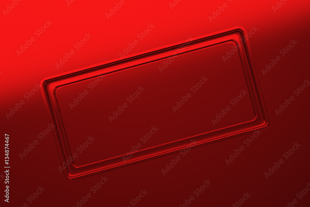 Fototapeta premium Rectangular brushed metal plate with corner from tubes