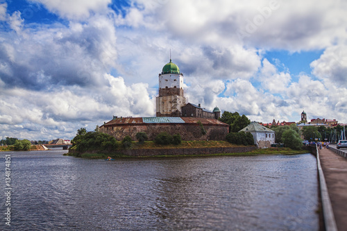 Cityscape of Vyborg in summer day