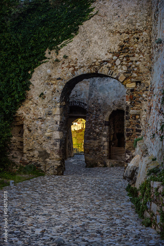 Fototapeta Naklejka Na Ścianę i Meble -  Round bastion of medieval castle in Milazzo, Sicily