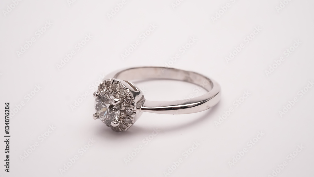 Diamond Engagement Ring Macro Lens Shot Diamond Engagement Ring Macro Lens Shot