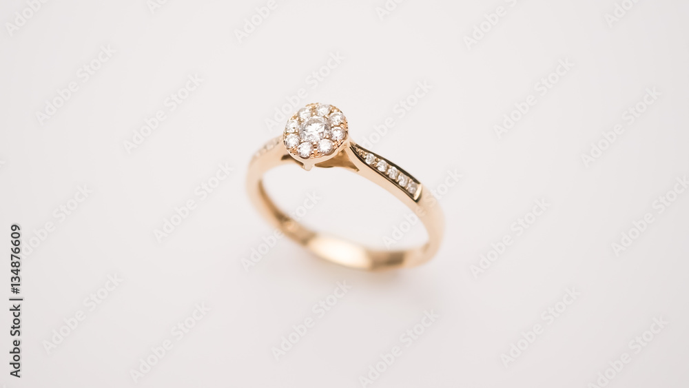 Diamond Engagement Ring Macro Lens Shot Diamond Engagement Ring Macro Lens Shot