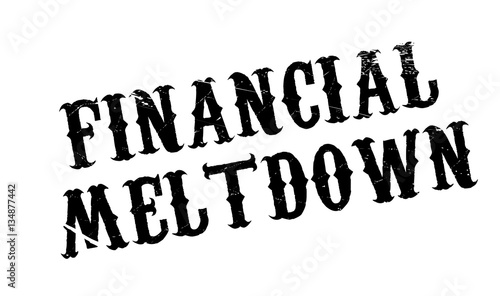 Financial Meltdown rubber stamp. Grunge design with dust scratches. Effects can be easily removed for a clean, crisp look. Color is easily changed.
