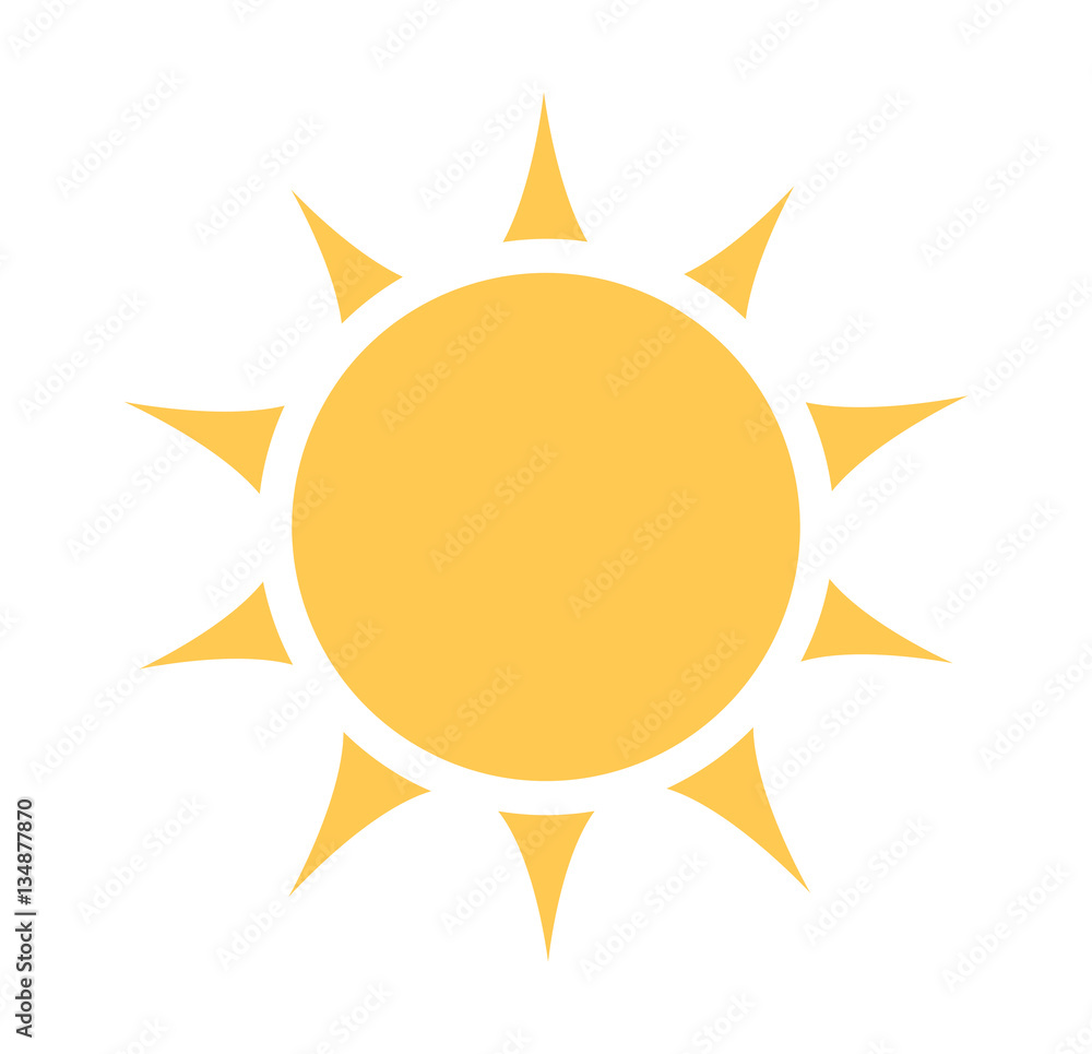 Sun icon flat desing Sun icon flat desing