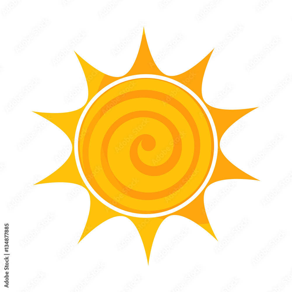 Swirl sun icon illustration Swirl sun icon illustration