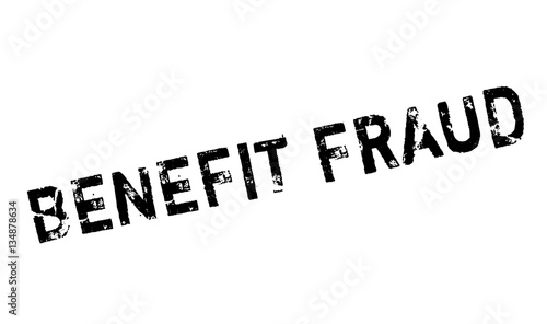 Benefit Fraud rubber stamp. Grunge design with dust scratches. Effects can be easily removed for a clean, crisp look. Color is easily changed.