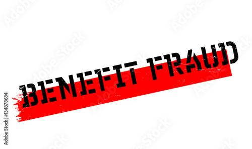 Benefit Fraud rubber stamp. Grunge design with dust scratches. Effects can be easily removed for a clean, crisp look. Color is easily changed.