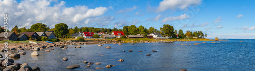 Panoramic view of Kasmu (captain's village), Estonia photo