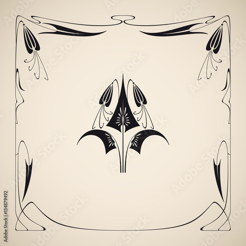 Vector art nouveau elements.