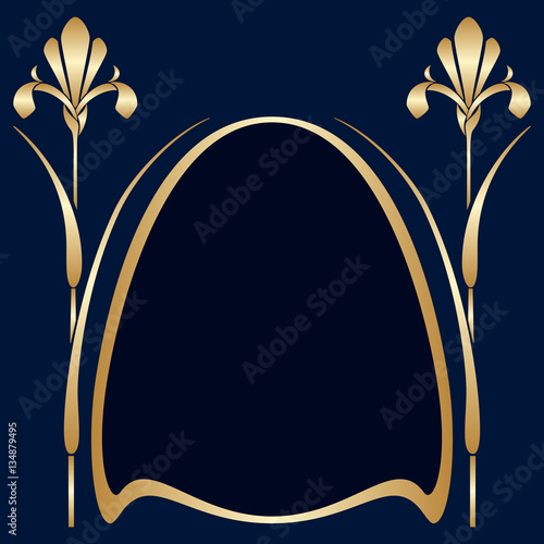 Vector art deco frame.