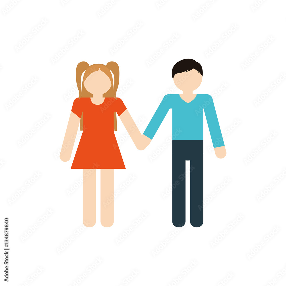 brother and sister family together vector illustration eps 10 brother and sister family together vector illustration eps 10