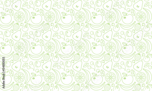 Eat healthy. vector fruit icons. Seamless texture.