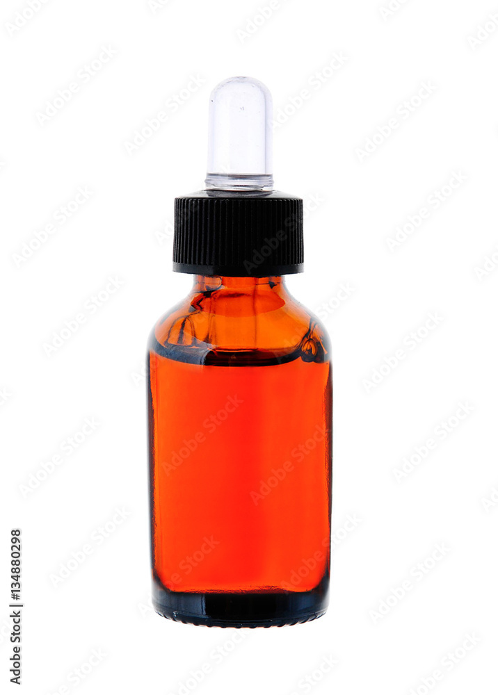 bottle with essence oil isolated on white bottle with essence oil isolated on white