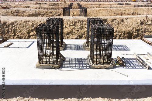 Reinforced concrete foundation