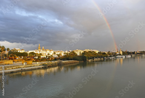 Rainbow over Sevilla, Spain