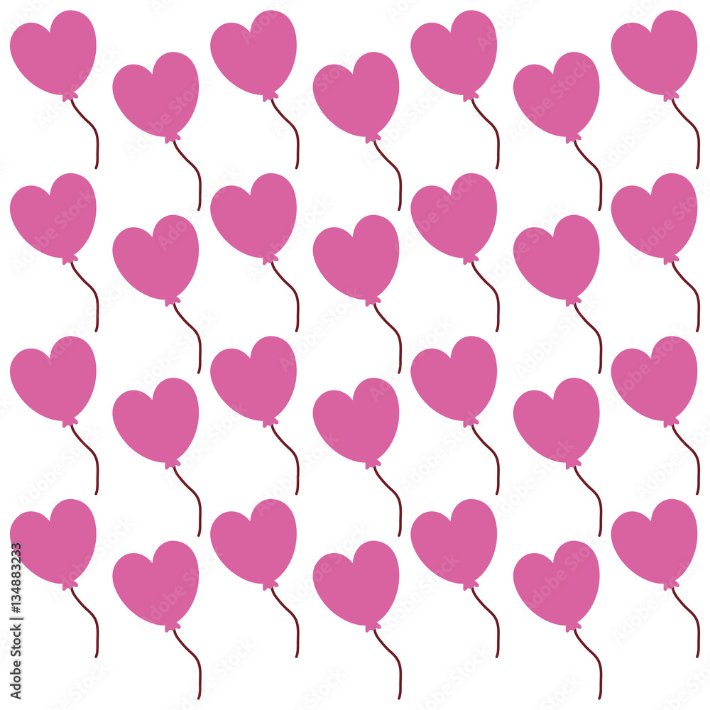 pink heart lovely valentine day seamless pattern vector illustration eps 10
