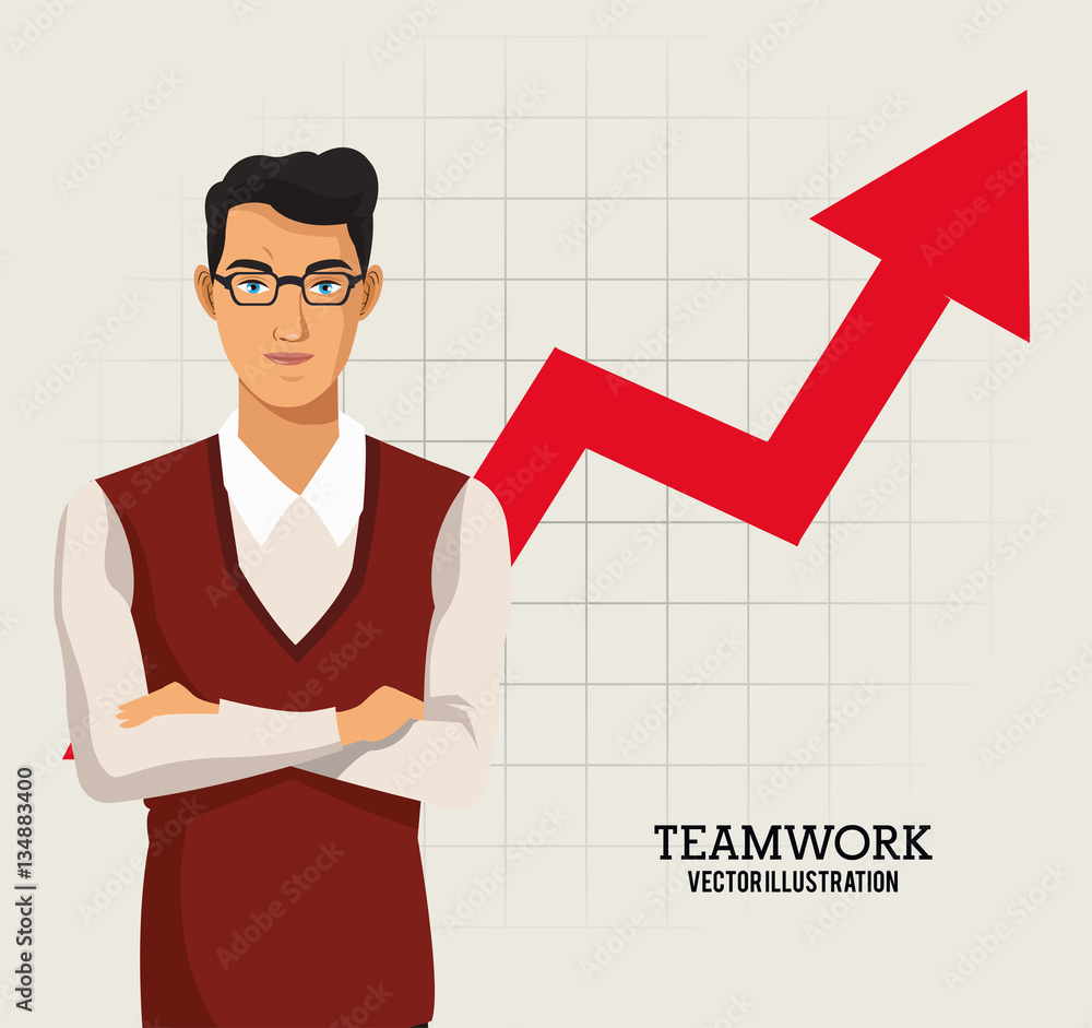 man glasses crossed arms business growth arrow vector illustration eps 10 man glasses crossed arms business growth arrow vector illustration eps 10