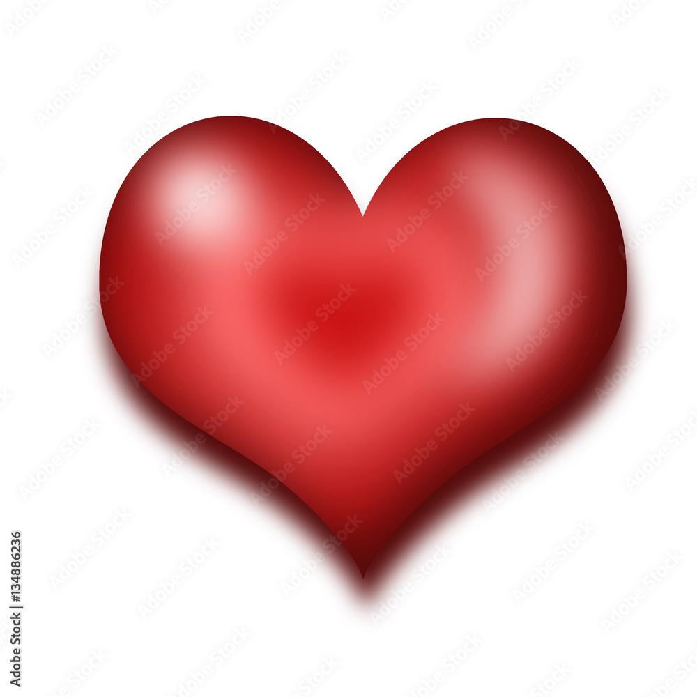 A red heart isolated on white background A red heart isolated on white background