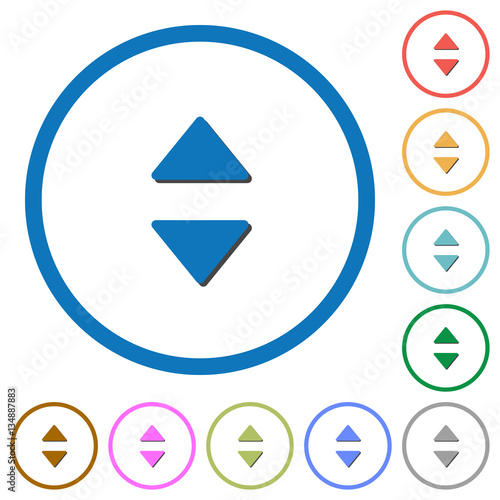 Free Download Vertical control arrows icons with shadows and outlines - GFXLoad
