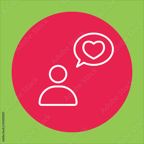 love confession line icon