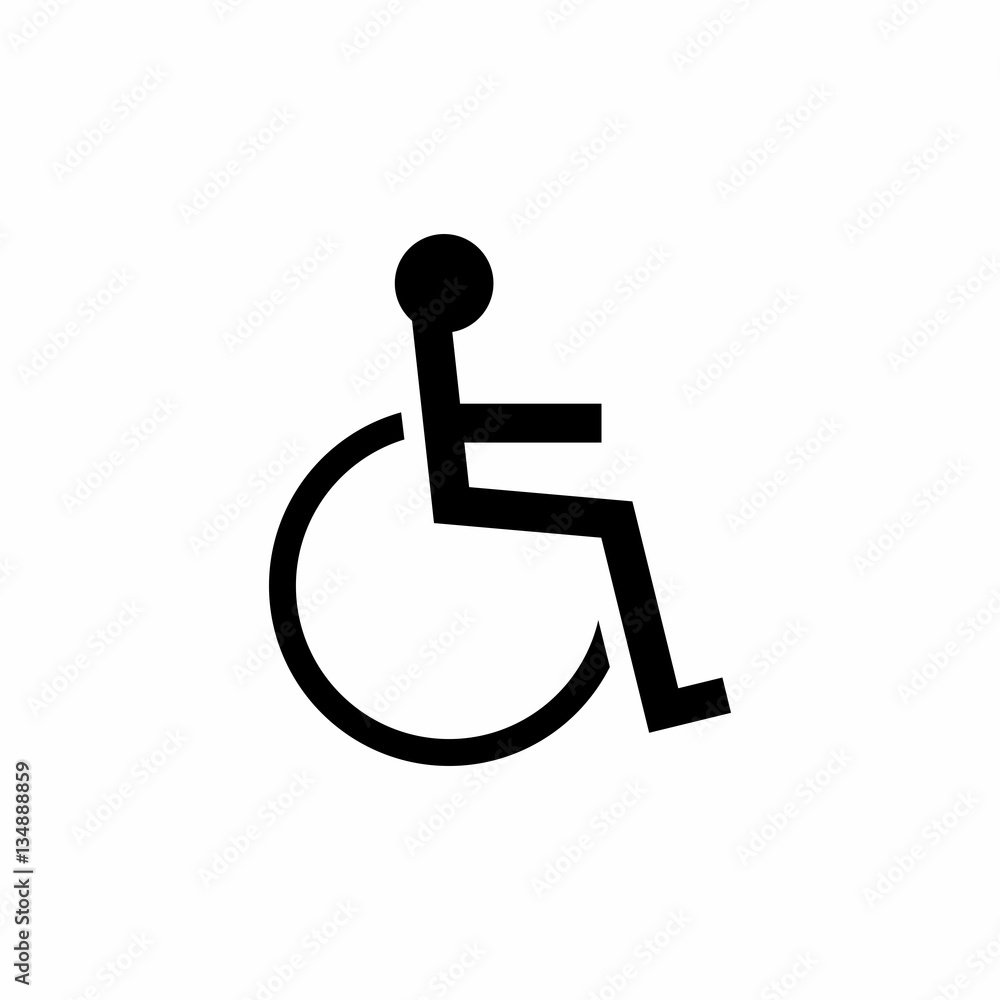 Disability sign vector design isolated on white background Disability sign vector design isolated on white background