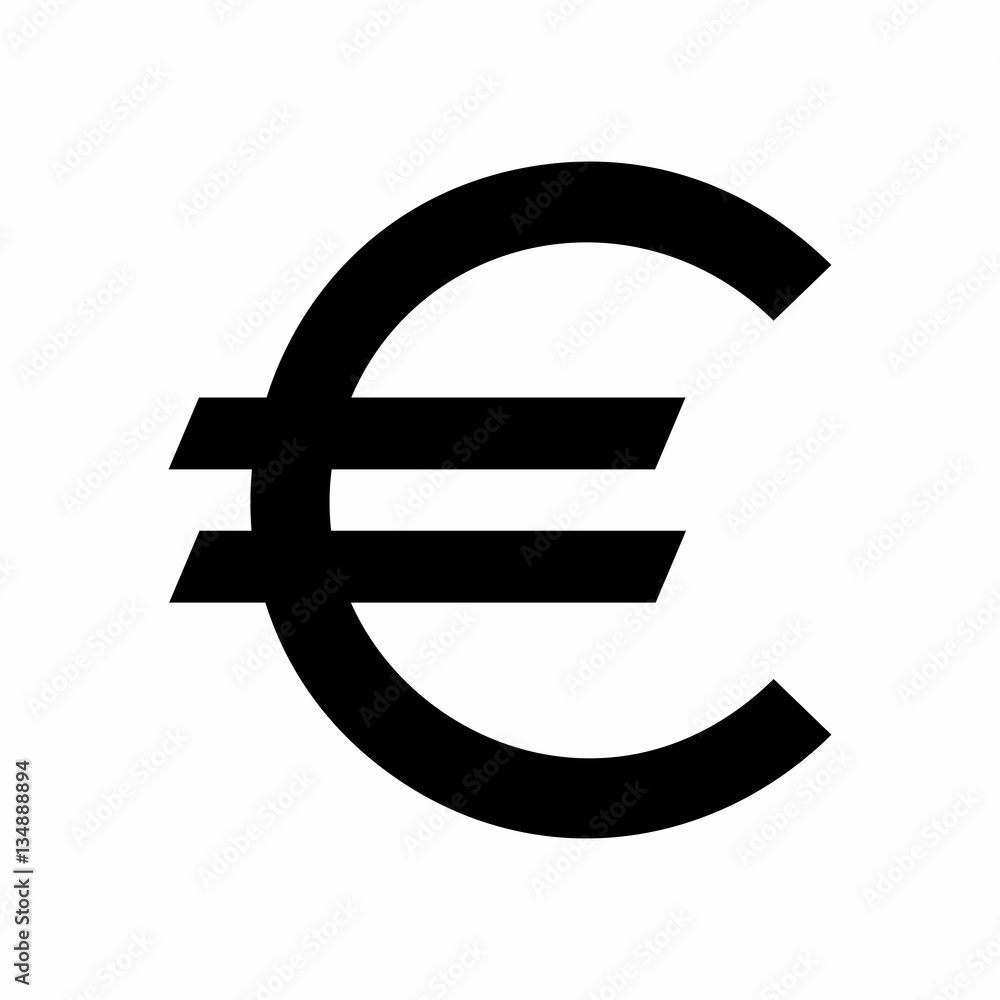 Euro sign vector design isolated on white background Euro sign vector design isolated on white background