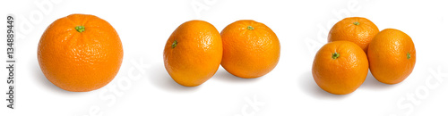 Fresh ecological clementines photo
