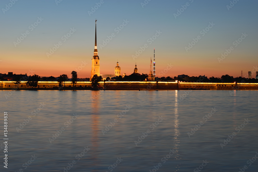 Panoramic views of the Peter and Paul fortress