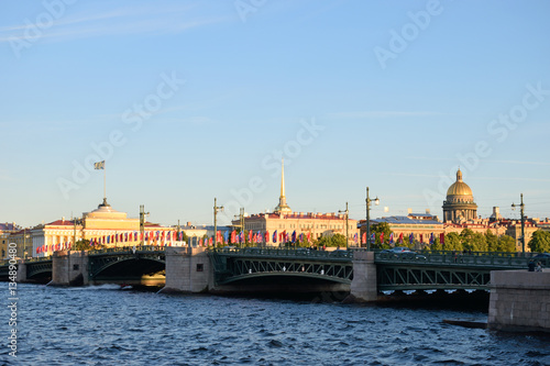 View of Palace bridge, Saint Isaac's Cathedral and the Admiralty © herculerus
