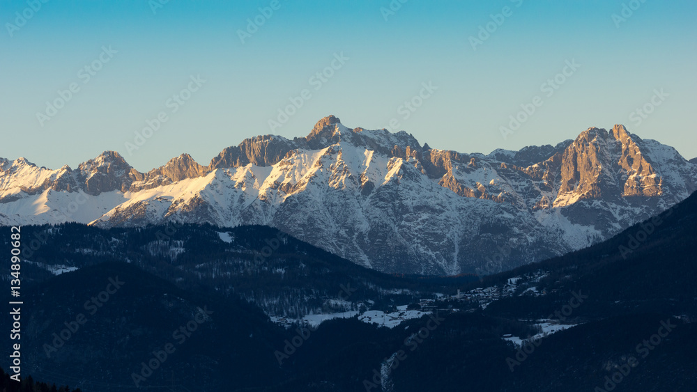 Österreichische Alpen im Winter
