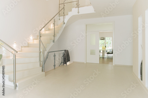Modern house staircase, interior architecture 