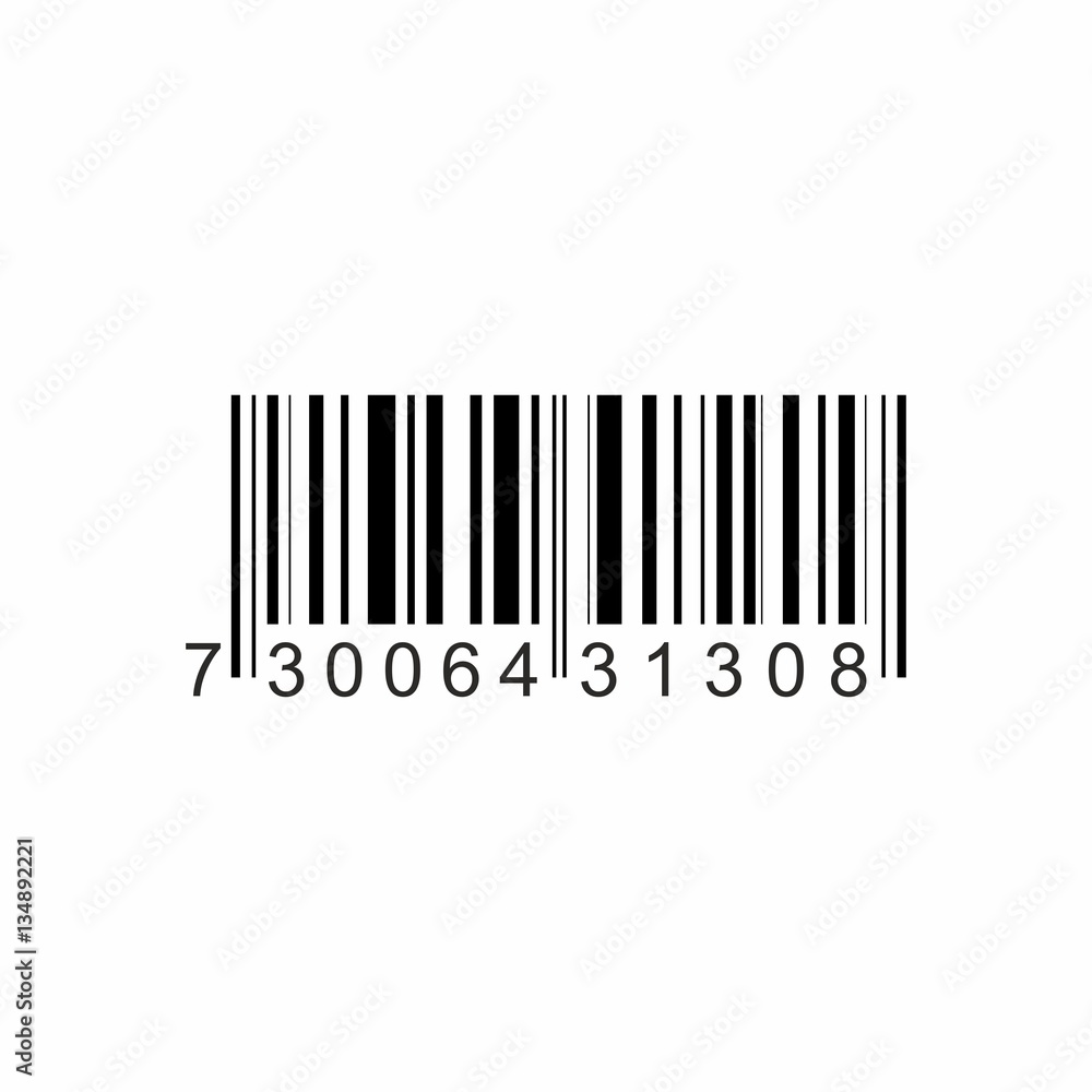 Bar code icon vector design isolated on white background
