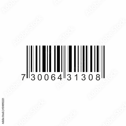 Bar code icon vector design isolated on white background