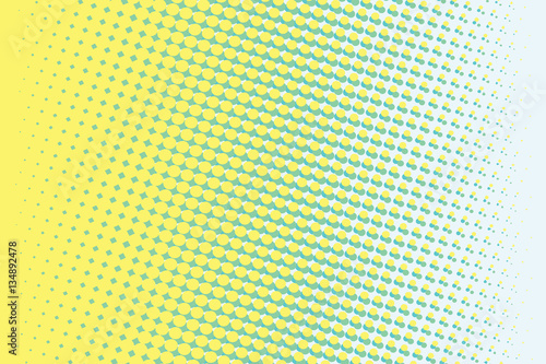 Abstract yellow green gradient pop art retro background