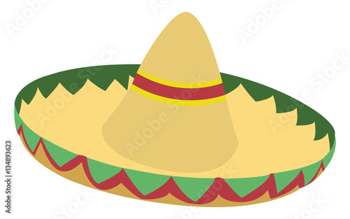 Isolated mexican hat on a white background, Vector illustration