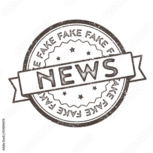 Distressed Vector Stamp Seal - Fake News