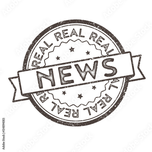 Distressed Vector Stamp Seal - Real News
